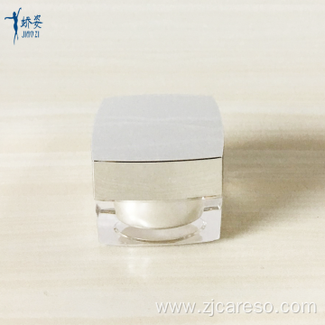 5g Silver Square Acrylic Jar for Eye Cream